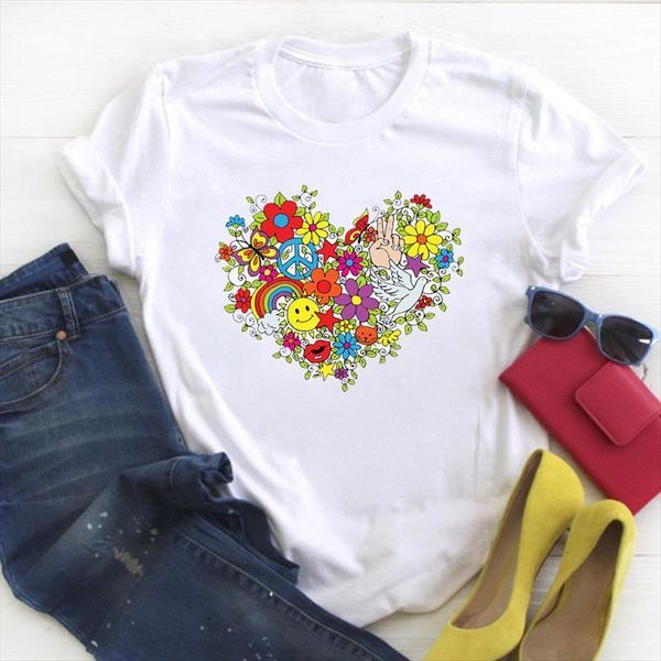 and women cartoon floral mens love peace fashion short sleeve ladies summer tee female clothes womens, White;black
and women cartoon floral mens love peace fashion short sleeve ladies summer tee female clothes womens, White;black