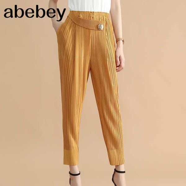 pleated casual solid color elastic high waist harlan cropped pants women miyak carrot pants all-match bloomers female 210715, Black;white
pleated casual solid color elastic high waist harlan cropped pants women miyak carrot pants all-match bloomers female 210715, Black;white