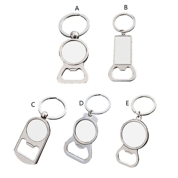 keychains 5 pieces sublimationbottle opener keychain for present making t8de, Silver