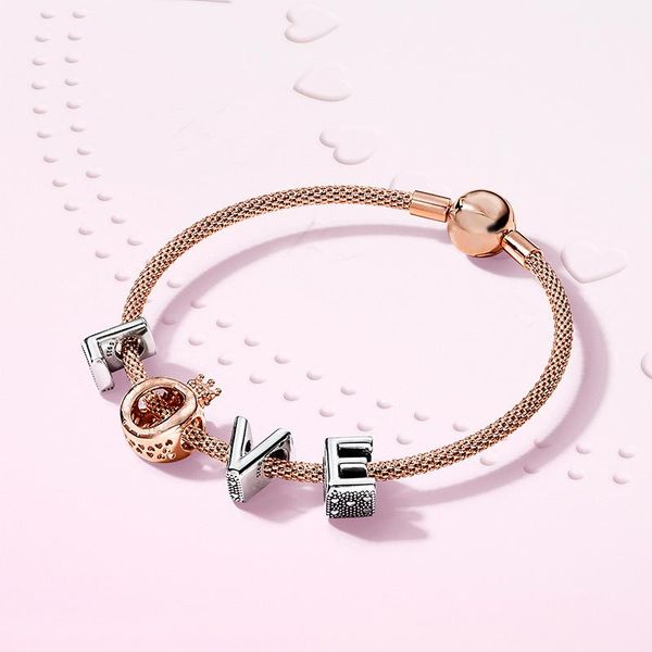 charm bracelets rose gold moments s925 silver mesh woven bracelet women diy crown love beads chain jewelry valentine's day gift, Golden;silver
charm bracelets rose gold moments s925 silver mesh woven bracelet women diy crown love beads chain jewelry valentine's day gift, Golden;silver
