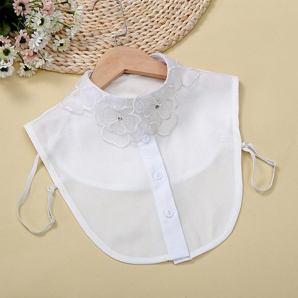 womens lace floral embroidery fake collars ladies false detachable collar shirt faux col lapel blouse half decor bow ties, Black;gray
womens lace floral embroidery fake collars ladies false detachable collar shirt faux col lapel blouse half decor bow ties, Black;gray