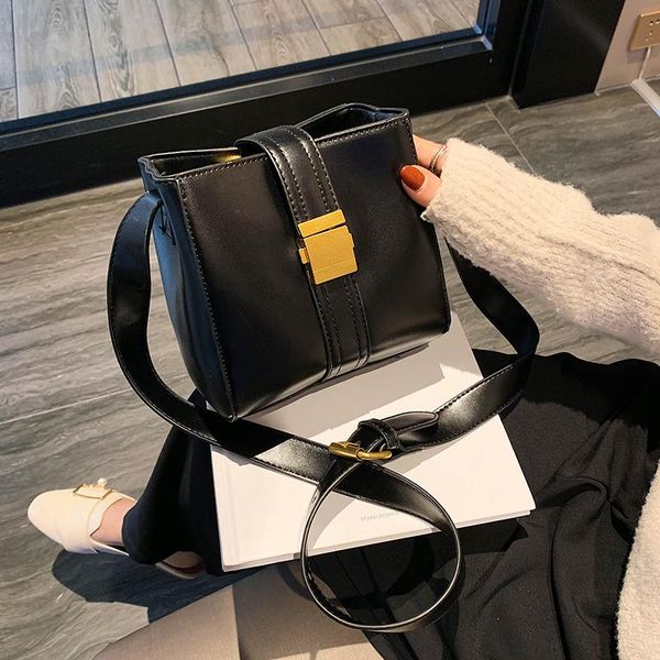 fashion bucket woman pu leather black shoulder bag versatile solid soft buckle crossbody summer purses and handbags sac bags
fashion bucket woman pu leather black shoulder bag versatile solid soft buckle crossbody summer purses and handbags sac bags