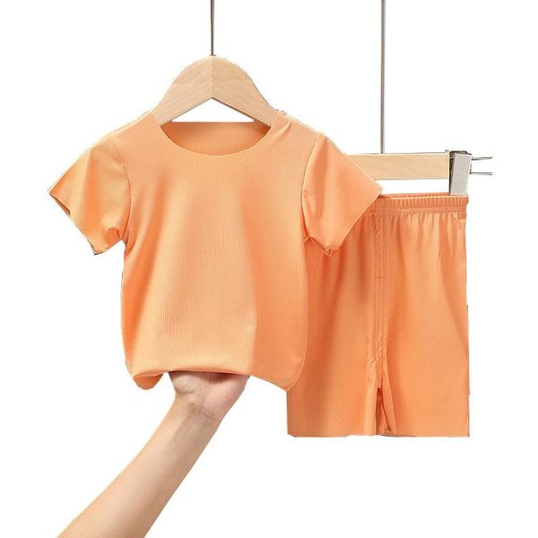 clothing sets summer baby suit children short-sleeved t-shirt boy girl clothes ice silk half-sleeved shorts two-piece, White
clothing sets summer baby suit children short-sleeved t-shirt boy girl clothes ice silk half-sleeved shorts two-piece, White