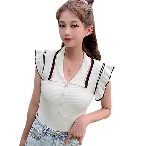 women's t-shirt summer arrival women niche knitted short sleeve solid color korean style tee, White
women's t-shirt summer arrival women niche knitted short sleeve solid color korean style tee, White
