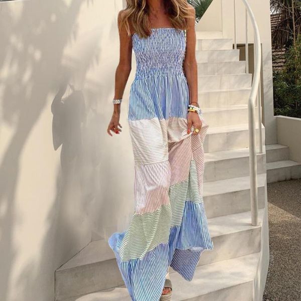 women's swimwear women pleated sleeveless maxi beach dress summer elegant off shoulder bow sling party lady fashion striped patchwork, White;black
women's swimwear women pleated sleeveless maxi beach dress summer elegant off shoulder bow sling party lady fashion striped patchwork, White;black