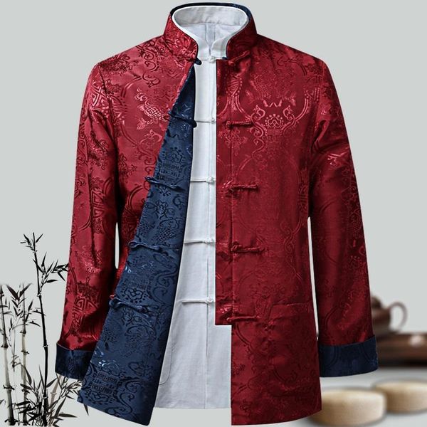 ethnic clothing men jacket long sleeve tang suit stand collar male double-side jackets chinese style shirt plus size -4x, Red
ethnic clothing men jacket long sleeve tang suit stand collar male double-side jackets chinese style shirt plus size -4x, Red
