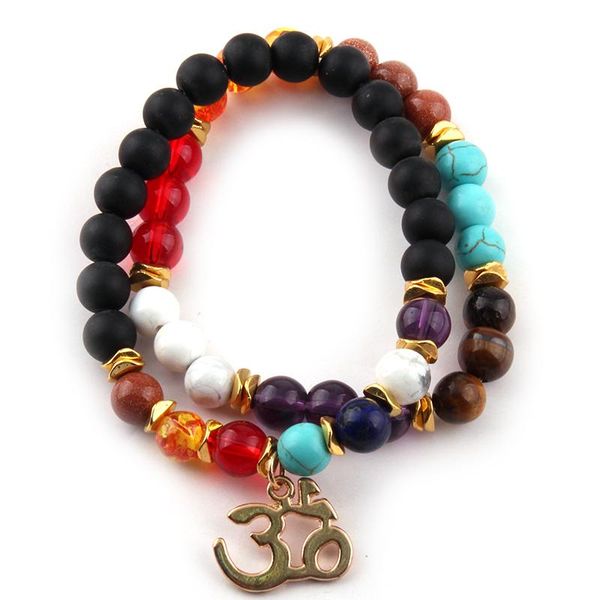 charm bracelets moodpc fashion beautiful 8mm natural stone yoga chakra mala om bracelet set, Golden;silver
charm bracelets moodpc fashion beautiful 8mm natural stone yoga chakra mala om bracelet set, Golden;silver