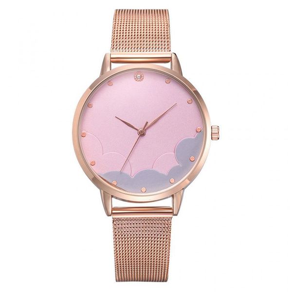 wristwatches reloj rose gold women watches fashion ladies watch cloud stainless steel mesh band relogio feminino, Slivery;brown
wristwatches reloj rose gold women watches fashion ladies watch cloud stainless steel mesh band relogio feminino, Slivery;brown