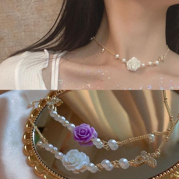 chokers creative rose flowers pendant necklaces for women vintage fashion crystal butterfly pearl beaded temperament sweater, Golden;silver
chokers creative rose flowers pendant necklaces for women vintage fashion crystal butterfly pearl beaded temperament sweater, Golden;silver