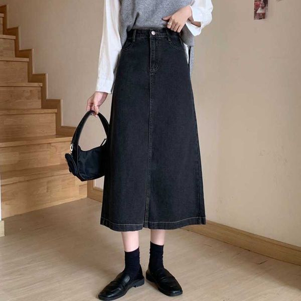 skirts arrivals autumn long denim women casual high waist cowboy black a-line jean femme eos7
skirts arrivals autumn long denim women casual high waist cowboy black a-line jean femme eos7