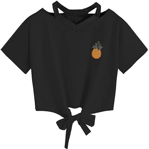 women's blouses & shirts fashion pineapple print blouse bandage cut out v neck crop casual summer ladies female women short sleeve blu, White
women's blouses & shirts fashion pineapple print blouse bandage cut out v neck crop casual summer ladies female women short sleeve blu, White