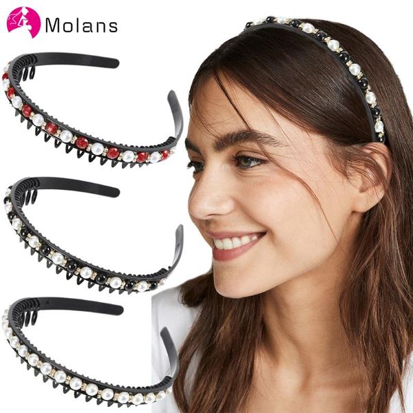 molans fashion rhinestone headband for women pearl hairband girls hair hoop band tooth comb bezel accessories headdress
molans fashion rhinestone headband for women pearl hairband girls hair hoop band tooth comb bezel accessories headdress