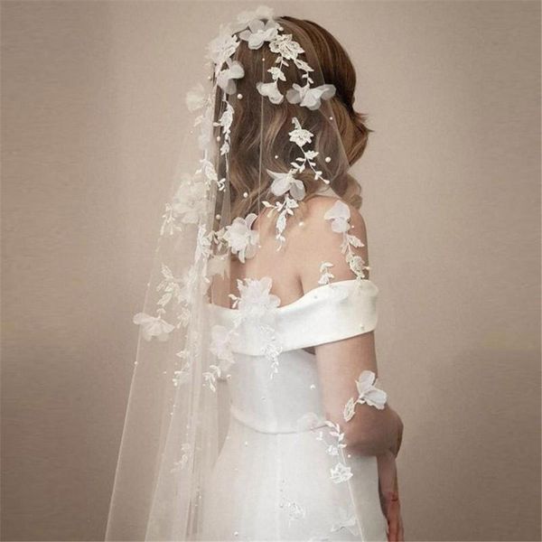 bridal veils gorgeous handmade flowers appliques lace chapel one layer 2 meters wedding veil accessories, Black
bridal veils gorgeous handmade flowers appliques lace chapel one layer 2 meters wedding veil accessories, Black