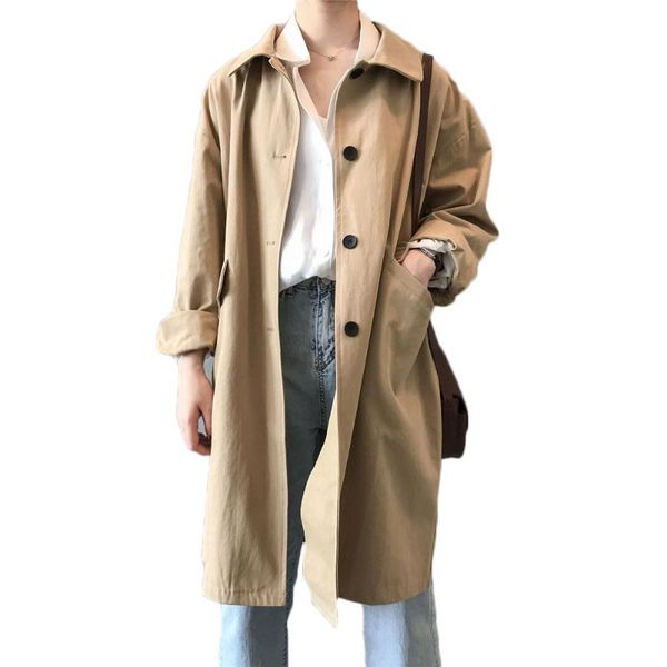 women's trench coats mid-long coat women spring and autumn loose large size fat mm windbreaker jacket female korean student ns2623, Tan;black
women's trench coats mid-long coat women spring and autumn loose large size fat mm windbreaker jacket female korean student ns2623, Tan;black