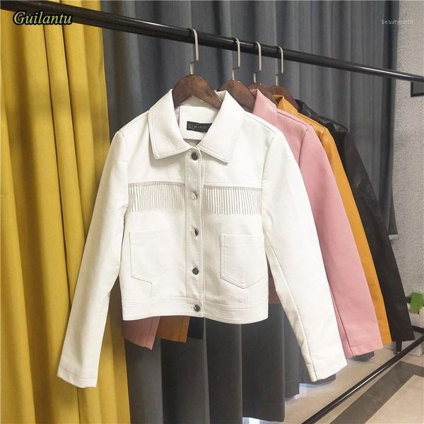 guilantu faux pu leather jacket women turn-down collar single breasted short coat female motorcycle biker 's & women's, Black
guilantu faux pu leather jacket women turn-down collar single breasted short coat female motorcycle biker 's & women's, Black