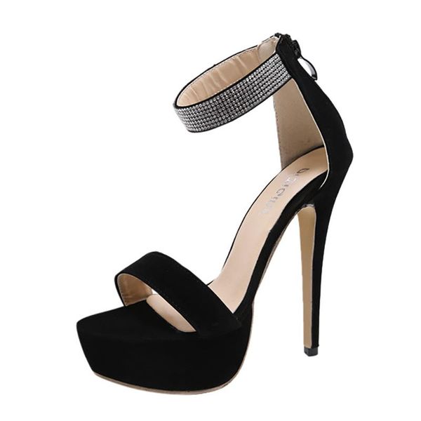 fashion pure color rhinestone breathable open-toed sandals light slippers women shoes super high thin heels weeding party, Black
fashion pure color rhinestone breathable open-toed sandals light slippers women shoes super high thin heels weeding party, Black