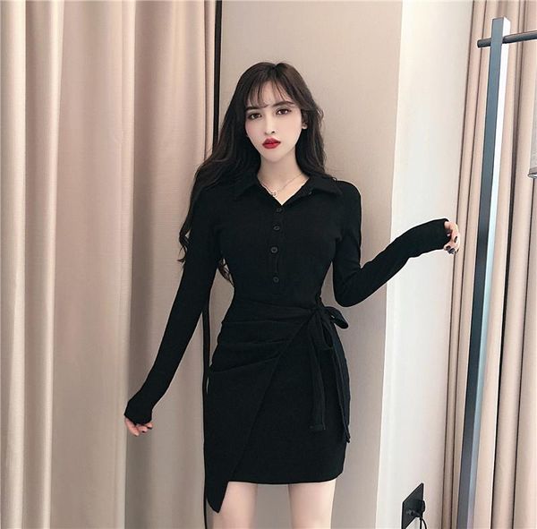 casual dresses women's clothing long sleeve asymmetrical mini-dress fashion brand single breasted turn-down collar spring autumn, Black;gray
casual dresses women's clothing long sleeve asymmetrical mini-dress fashion brand single breasted turn-down collar spring autumn, Black;gray