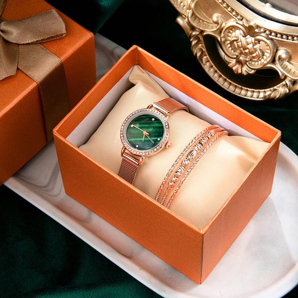 wristwatches 2021 women watches fashion ladies quartz wristwatch bracelet set small dial simple rose gold mesh luxury box, Slivery;brown
wristwatches 2021 women watches fashion ladies quartz wristwatch bracelet set small dial simple rose gold mesh luxury box, Slivery;brown