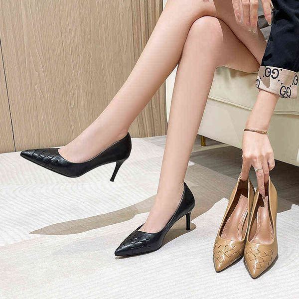 dress shoes women european and american style pointed high heels creative woven stiletto pumps sandals 220310, Black
dress shoes women european and american style pointed high heels creative woven stiletto pumps sandals 220310, Black