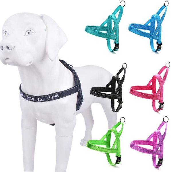 dog collars & leashes reflective nylon harness no pull pet pitbull pug small large anti-lost dogs harnesses embroidered name phone number
dog collars & leashes reflective nylon harness no pull pet pitbull pug small large anti-lost dogs harnesses embroidered name phone number