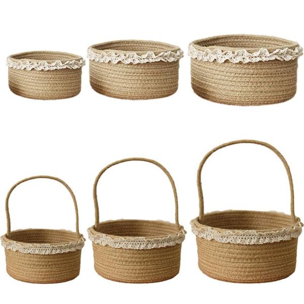 storage baskets hand woven basket 3pcs cotton rope flower with lace kids toys desksundries box laundry
storage baskets hand woven basket 3pcs cotton rope flower with lace kids toys desksundries box laundry