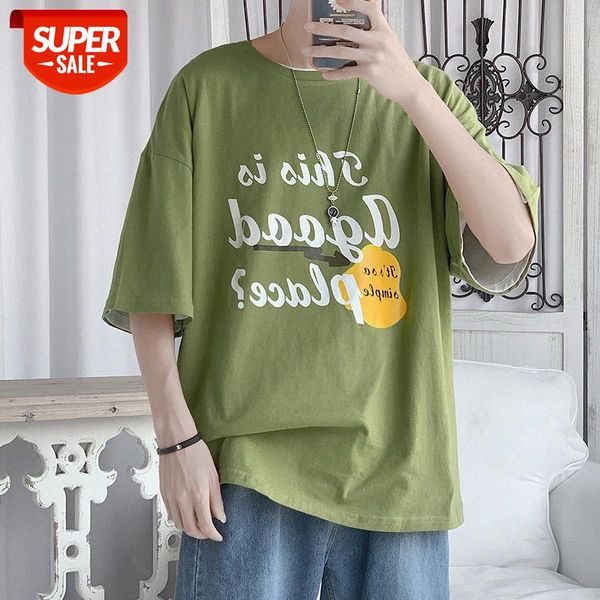 short-sleeved t-shirt men's loose and versatile five-point sleeve shirt hong kong romantic casual #sz0k, White;black
short-sleeved t-shirt men's loose and versatile five-point sleeve shirt hong kong romantic casual #sz0k, White;black