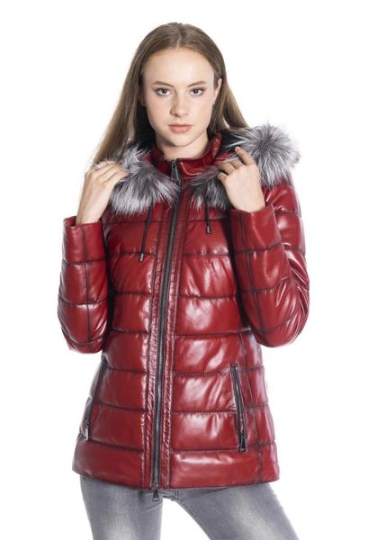 women's leather & faux women winter jacket genuine real coat lambskin female parka, Black
women's leather & faux women winter jacket genuine real coat lambskin female parka, Black