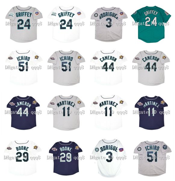 1997 retro 24 ken griffey jr. jersey 3 alex rodriguez 44 mike cameron 51 ichiro suzuki 11 edgar martinez stitched 29 bret boone vintage base, Blue;black
1997 retro 24 ken griffey jr. jersey 3 alex rodriguez 44 mike cameron 51 ichiro suzuki 11 edgar martinez stitched 29 bret boone vintage base, Blue;black