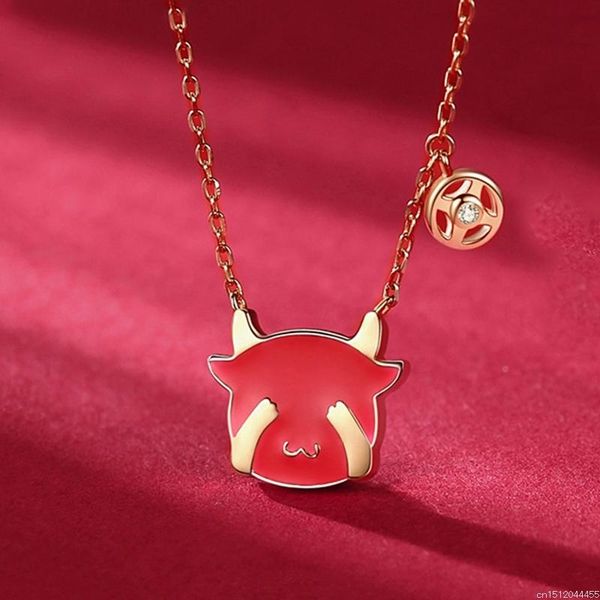 2021 dispersion smooth red hand touw natal year temperature change colour leuke ox necklace, Black
2021 dispersion smooth red hand touw natal year temperature change colour leuke ox necklace, Black