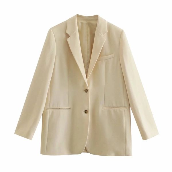 women fashion office straight blazer with pockets coat retro long sleeve female outerwear chic single-breasted 210520, White;black
women fashion office straight blazer with pockets coat retro long sleeve female outerwear chic single-breasted 210520, White;black