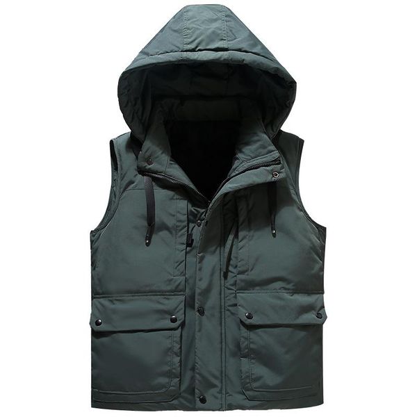 men's vests 2021 men casual winter vest warm sleeveless jacket hooded fashion overcoat autumn waistcoat hat detachable m-7xl, Black;white
men's vests 2021 men casual winter vest warm sleeveless jacket hooded fashion overcoat autumn waistcoat hat detachable m-7xl, Black;white