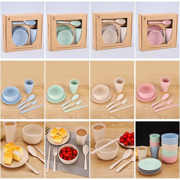 dinnerware sets 6pcs/set wheat straw tableware set cutlery baby children dishware simple dishes salad bowl steak plate reusable kit
dinnerware sets 6pcs/set wheat straw tableware set cutlery baby children dishware simple dishes salad bowl steak plate reusable kit