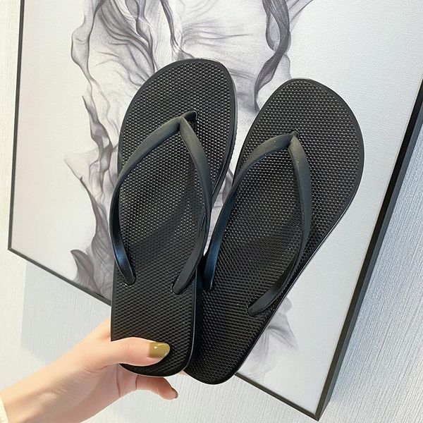 women summer slippers soft pvc couples beach flip flops solid color slip-on shoes female male fashion slides footwear, Black
women summer slippers soft pvc couples beach flip flops solid color slip-on shoes female male fashion slides footwear, Black