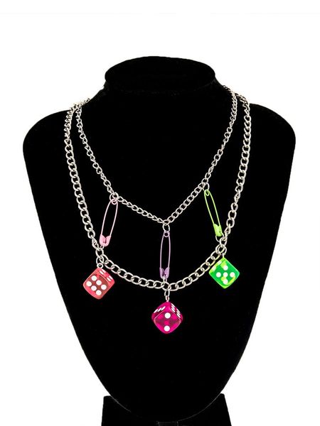pendant necklaces stillgirl double layer punk silver color chain dice necklace for women kpop goth grunge pin couple emo fashion jewelry
pendant necklaces stillgirl double layer punk silver color chain dice necklace for women kpop goth grunge pin couple emo fashion jewelry