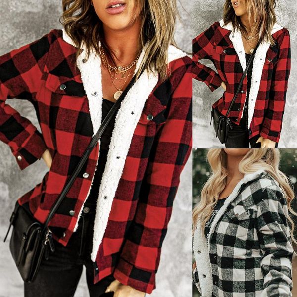 women's jackets button christmas party ladies clothes outwear women warm coat and jacket winter plaid printed pocket female, Black;brown
women's jackets button christmas party ladies clothes outwear women warm coat and jacket winter plaid printed pocket female, Black;brown