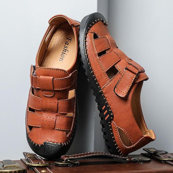 sandals men summer genuine leather casual shoes man roman style beach brand big size sneakers, Black
sandals men summer genuine leather casual shoes man roman style beach brand big size sneakers, Black