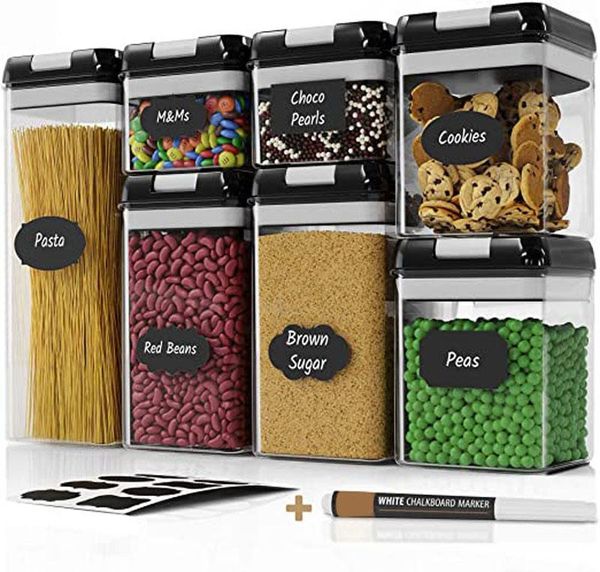 storage bottles & jars 7pcs airtight food container set labels&marker kitchen&pantry organization containers bpa-cereal with improved l
storage bottles & jars 7pcs airtight food container set labels&marker kitchen&pantry organization containers bpa-cereal with improved l