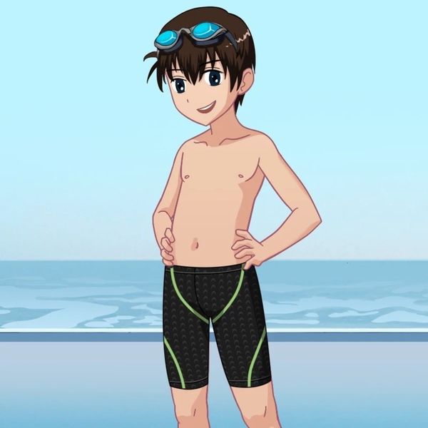 21 qilang middle school children's summer competition 5-point swimming trunks boys' students' teenagers', Blue
21 qilang middle school children's summer competition 5-point swimming trunks boys' students' teenagers', Blue