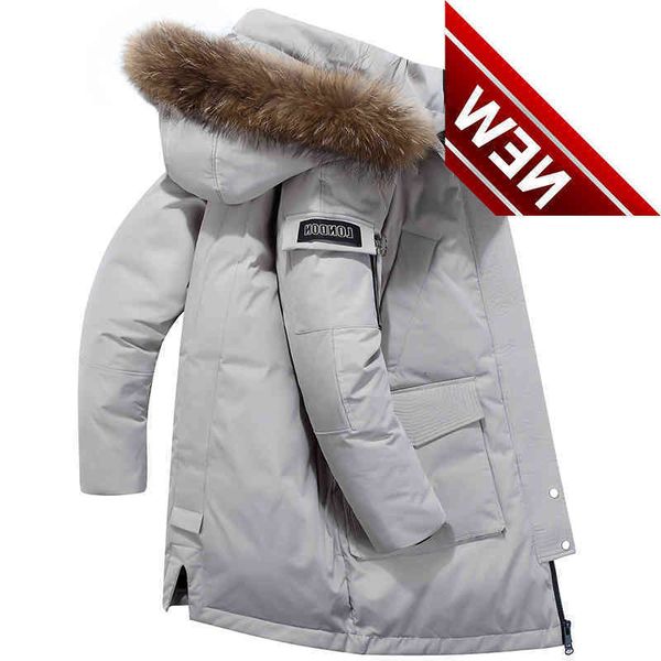 2019 new fashion fur collar long down jacket men thick warm windproof brand men's winter white duck coat snow parka, Black
2019 new fashion fur collar long down jacket men thick warm windproof brand men's winter white duck coat snow parka, Black