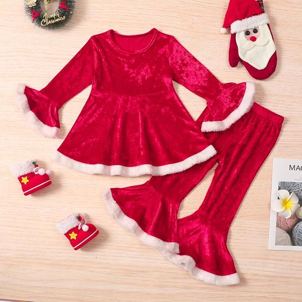 clothing sets 18m-6t kids suit set christmas 2 pieces round neck long sleeve flared trousers for spring fall toddler children xmas part, White
clothing sets 18m-6t kids suit set christmas 2 pieces round neck long sleeve flared trousers for spring fall toddler children xmas part, White