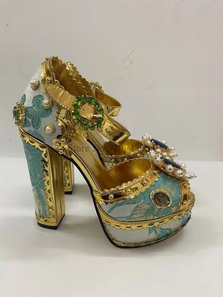 sandals luxury diamond platform bridal wedding shoes woman chunky heel ankle strap embroidery satin beaded rivet women, Black
sandals luxury diamond platform bridal wedding shoes woman chunky heel ankle strap embroidery satin beaded rivet women, Black