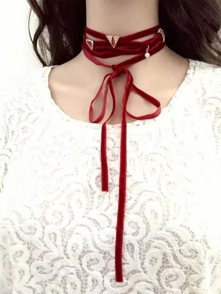 gothic black red velvet choker necklaces for women bohemian knot multilayers necklace party bijoux jewelry birthday gift chokers, Golden;silver
gothic black red velvet choker necklaces for women bohemian knot multilayers necklace party bijoux jewelry birthday gift chokers, Golden;silver