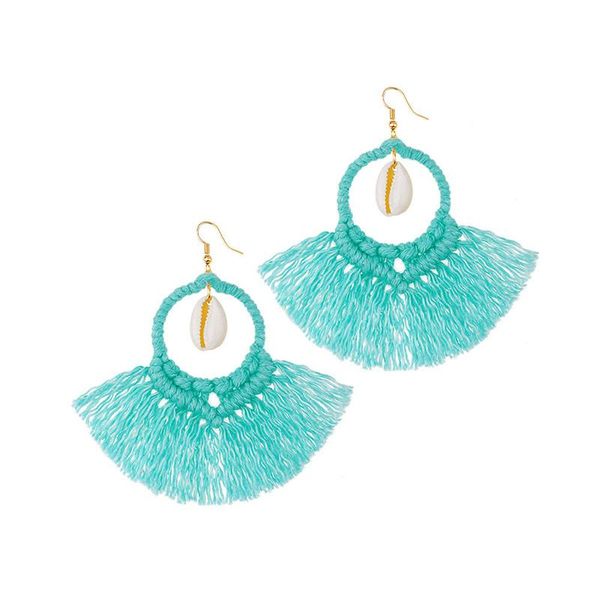 handmade bohemia macrame earrings for women multi colors shell pendant tassel weave dangle female jewelry gift & chandelier, Silver
handmade bohemia macrame earrings for women multi colors shell pendant tassel weave dangle female jewelry gift & chandelier, Silver