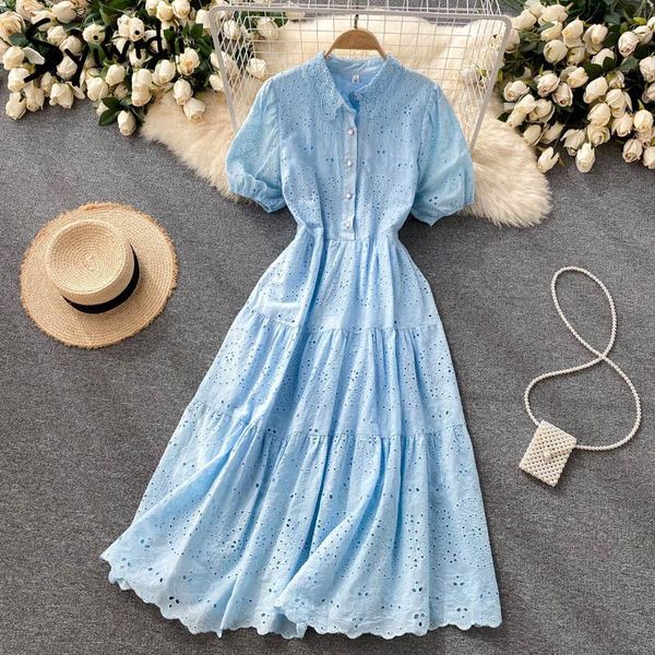 casual dresses syiwidii midi for women summer 2021 hollow out short puff sleeve lace turn-down collar a line sundress blue yellow, Black;gray
casual dresses syiwidii midi for women summer 2021 hollow out short puff sleeve lace turn-down collar a line sundress blue yellow, Black;gray