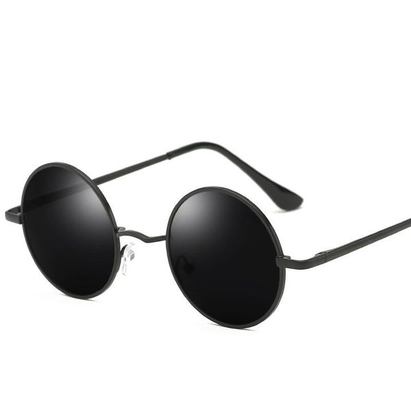 retro punk style round polarized sunglasses men women brand designer metal frame sun glasses uv400, White;black
retro punk style round polarized sunglasses men women brand designer metal frame sun glasses uv400, White;black