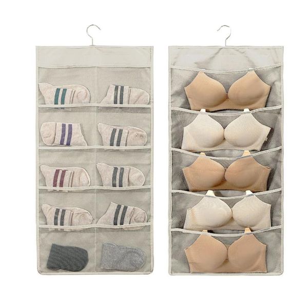 double sided hanging storage bag polyester socks bra underwear mesh breathable grids closet wardrobe home organizer boxes & bins
double sided hanging storage bag polyester socks bra underwear mesh breathable grids closet wardrobe home organizer boxes & bins