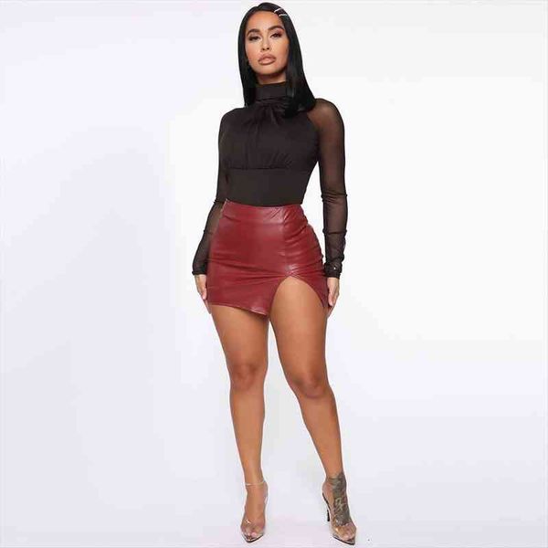 mini wrap pu leather women skirts solid color split high waist casual party zipper skinny, Black
mini wrap pu leather women skirts solid color split high waist casual party zipper skinny, Black