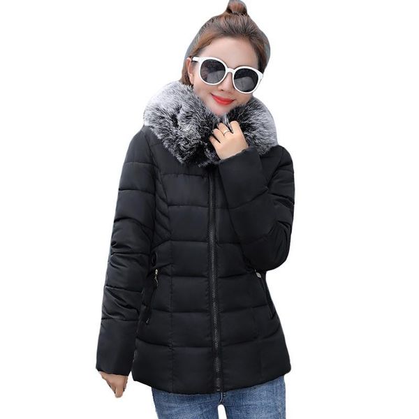 women's down & parkas arrival casual winter womens jackets hooded with fur outwear female coat short parka casaco feminino invern, Black 
women's down & parkas arrival casual winter womens jackets hooded with fur outwear female coat short parka casaco feminino invern, Black