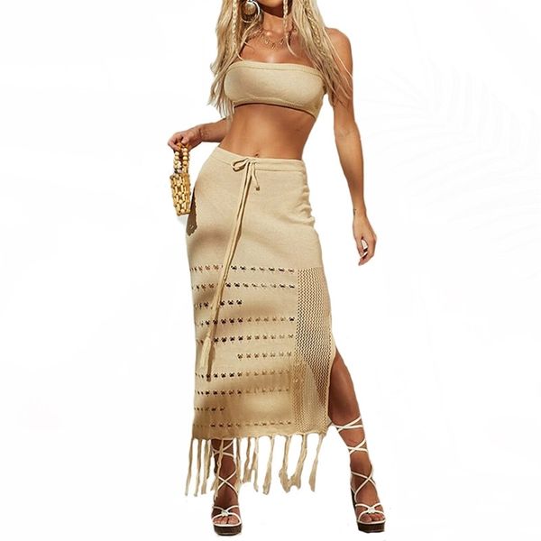 bandeau swimsuit women hollow solid color bikinis long lace-up fringed beach skirt female lr1195 210531, White;black
bandeau swimsuit women hollow solid color bikinis long lace-up fringed beach skirt female lr1195 210531, White;black