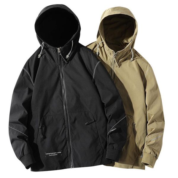 men's jackets 2021 spring autumn jacket man's street windbreaker with hood zipper regular coat casual solid 4xl, Black;brown
men's jackets 2021 spring autumn jacket man's street windbreaker with hood zipper regular coat casual solid 4xl, Black;brown